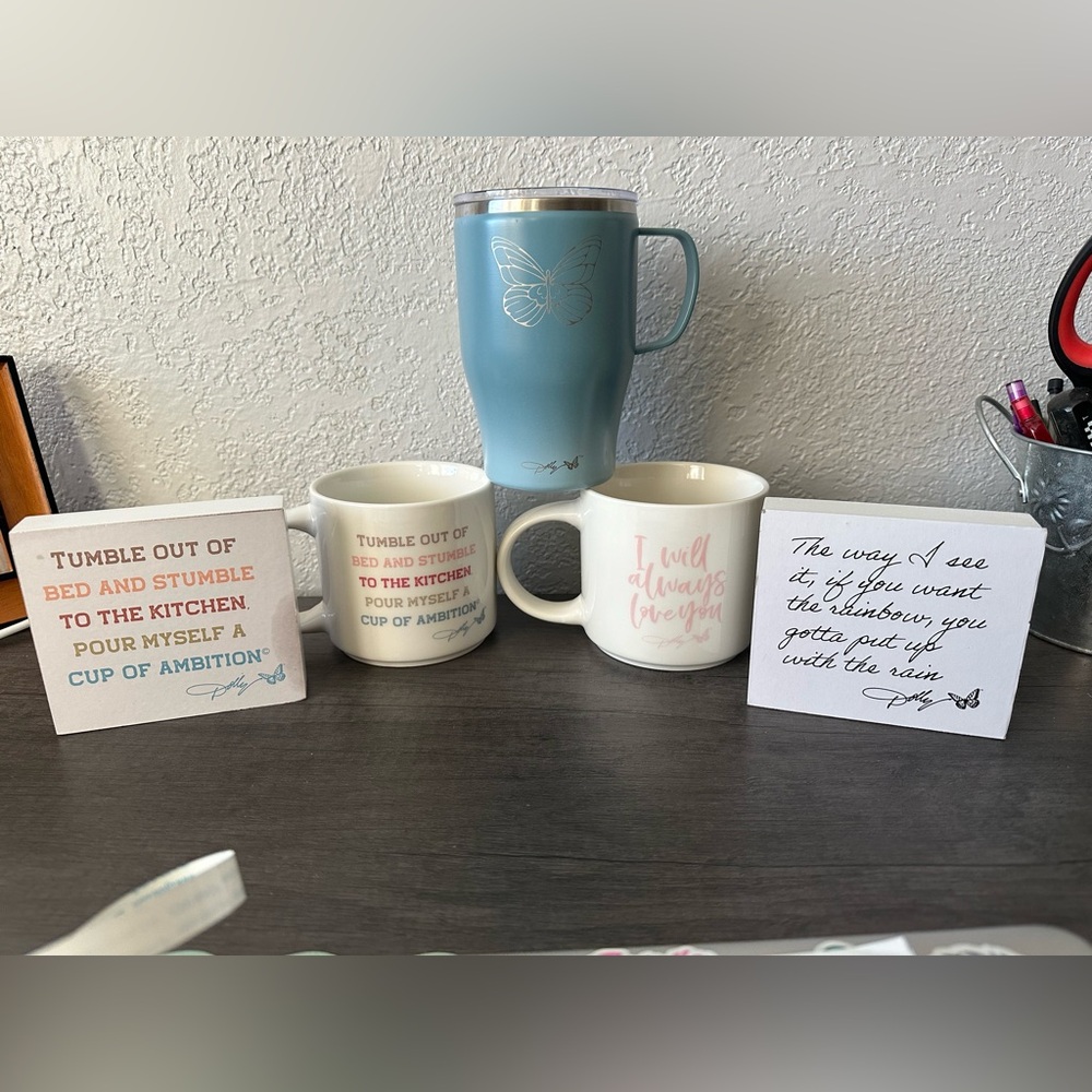 Dolly Parton Coffee mugs and Signs